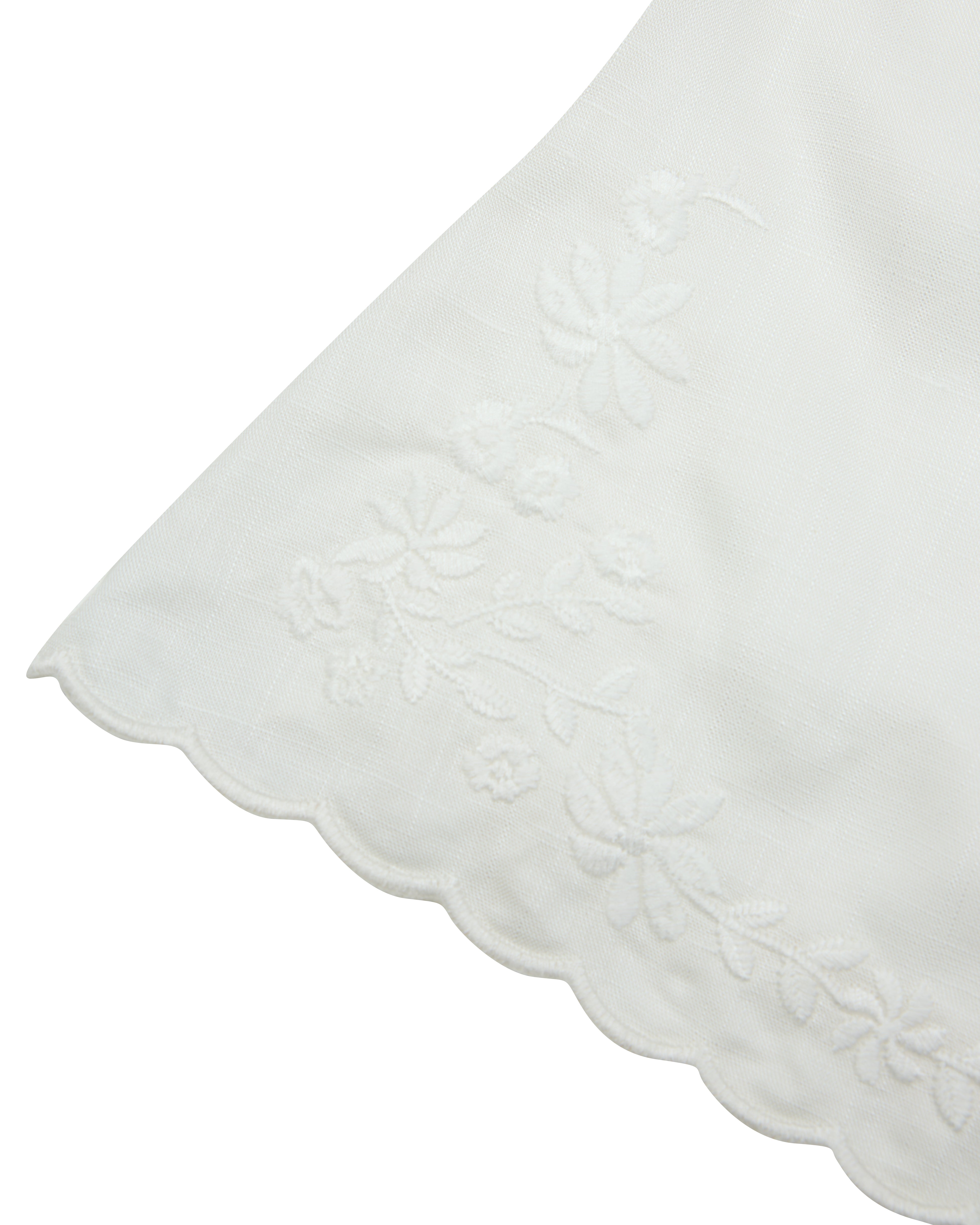 Keepsake Floral Embroidered Linen Top in Ivory