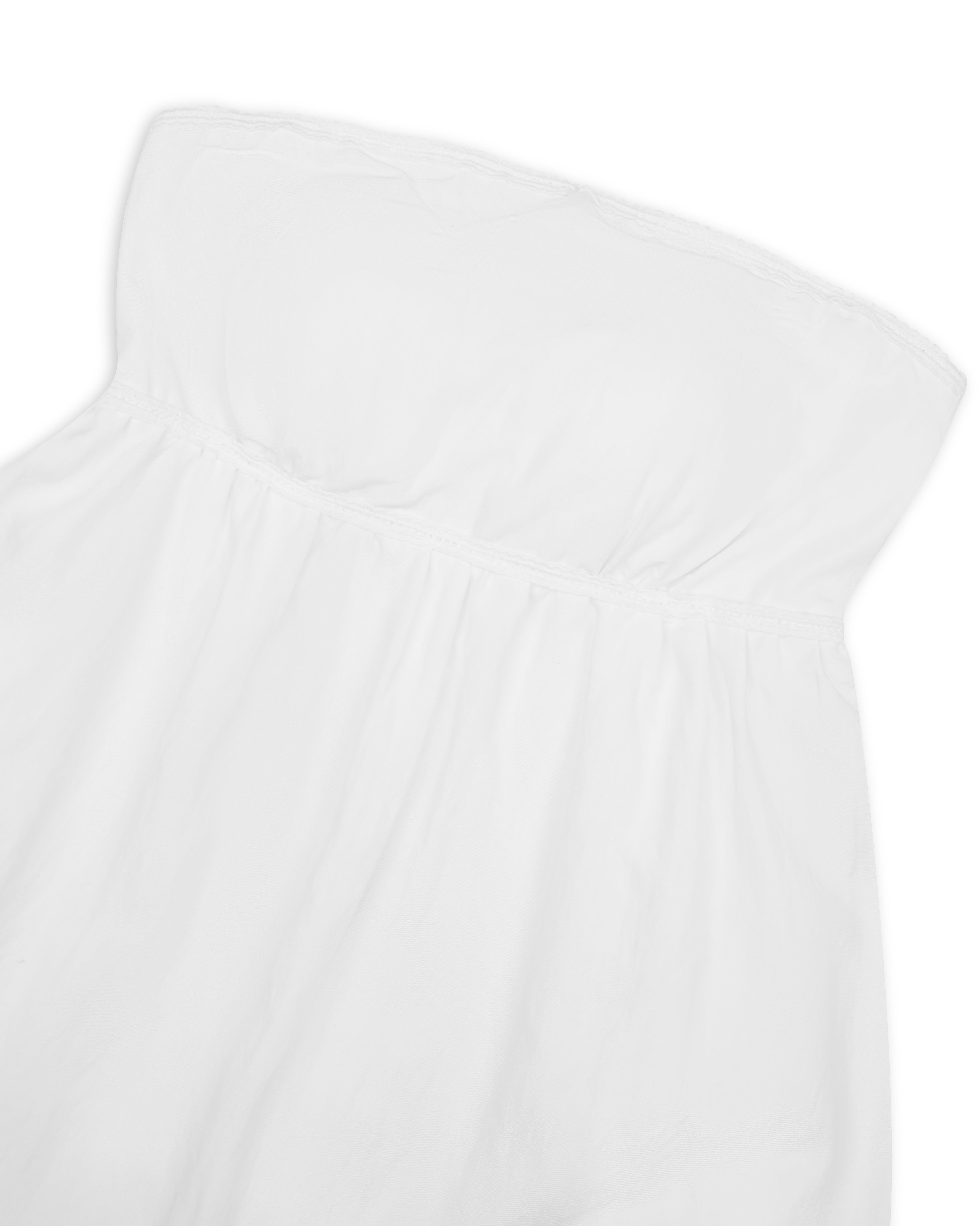 (RESTOCKED) Make Me Blush Babydoll Lace Trim Padded Romper in Ivory