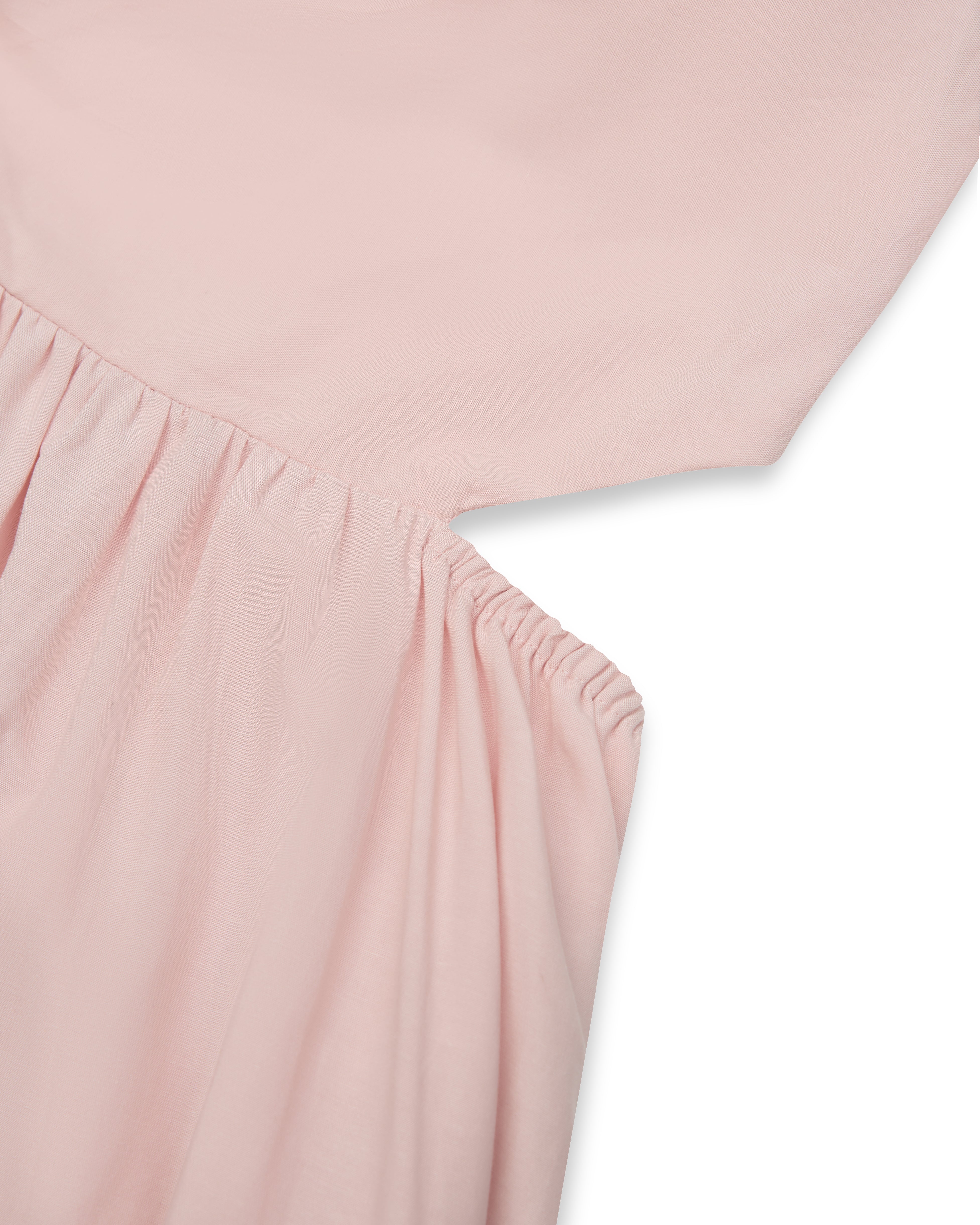 Upside Asymmetrical Cut-out Padded Dress in Crepe Pink