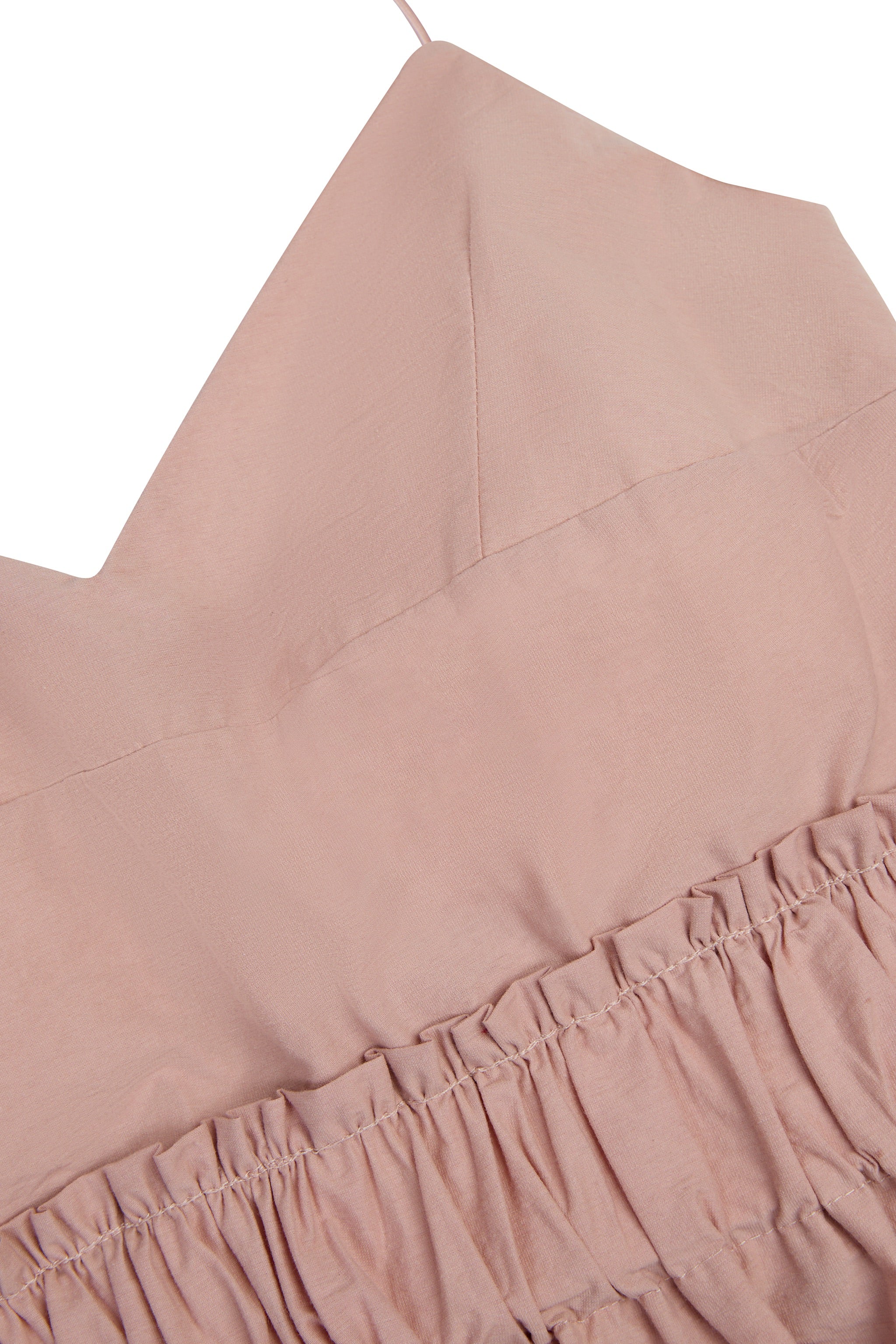 Poppy V-neck Padded Peplum Top in Dusty Pink