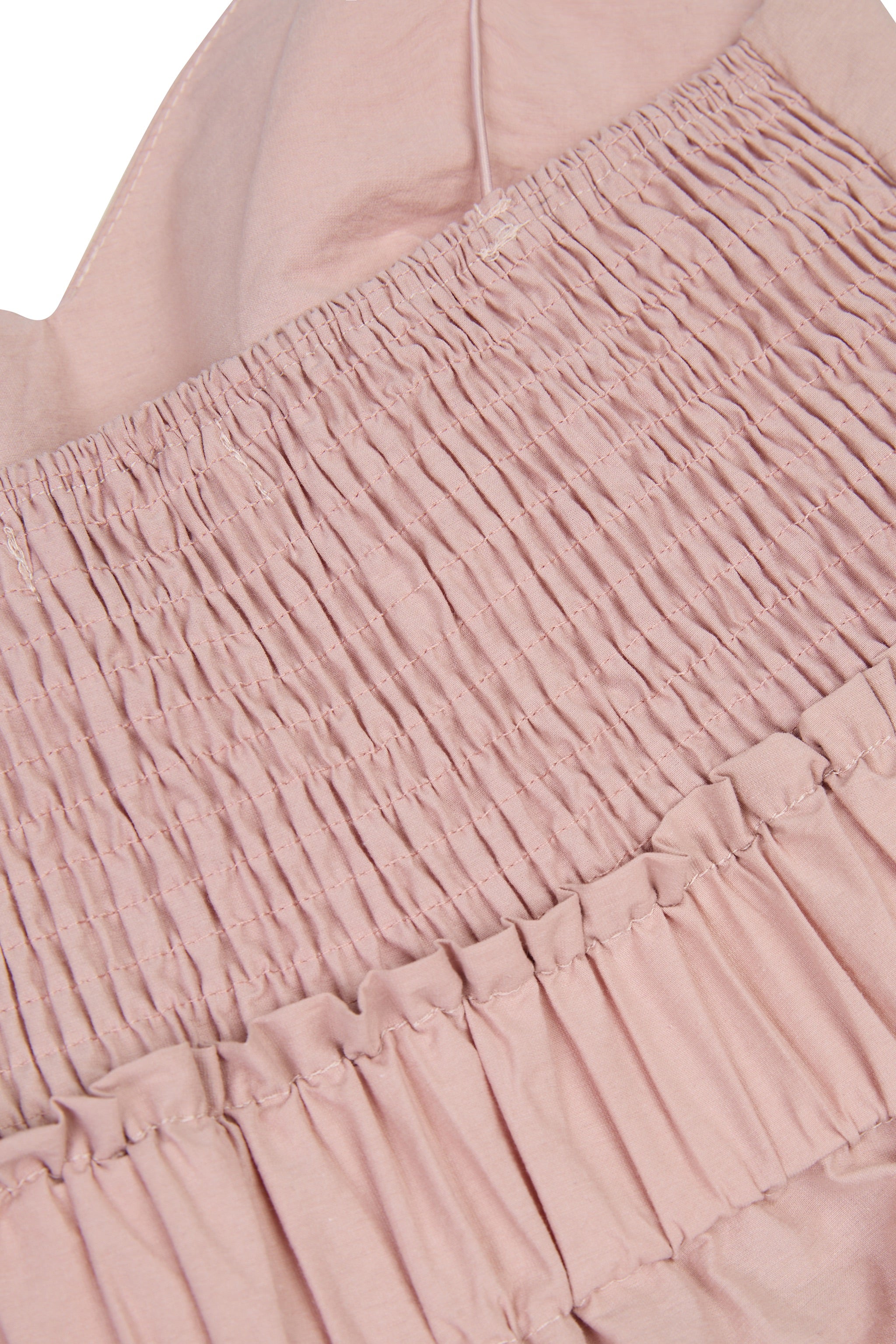 Poppy V-neck Padded Peplum Top in Dusty Pink