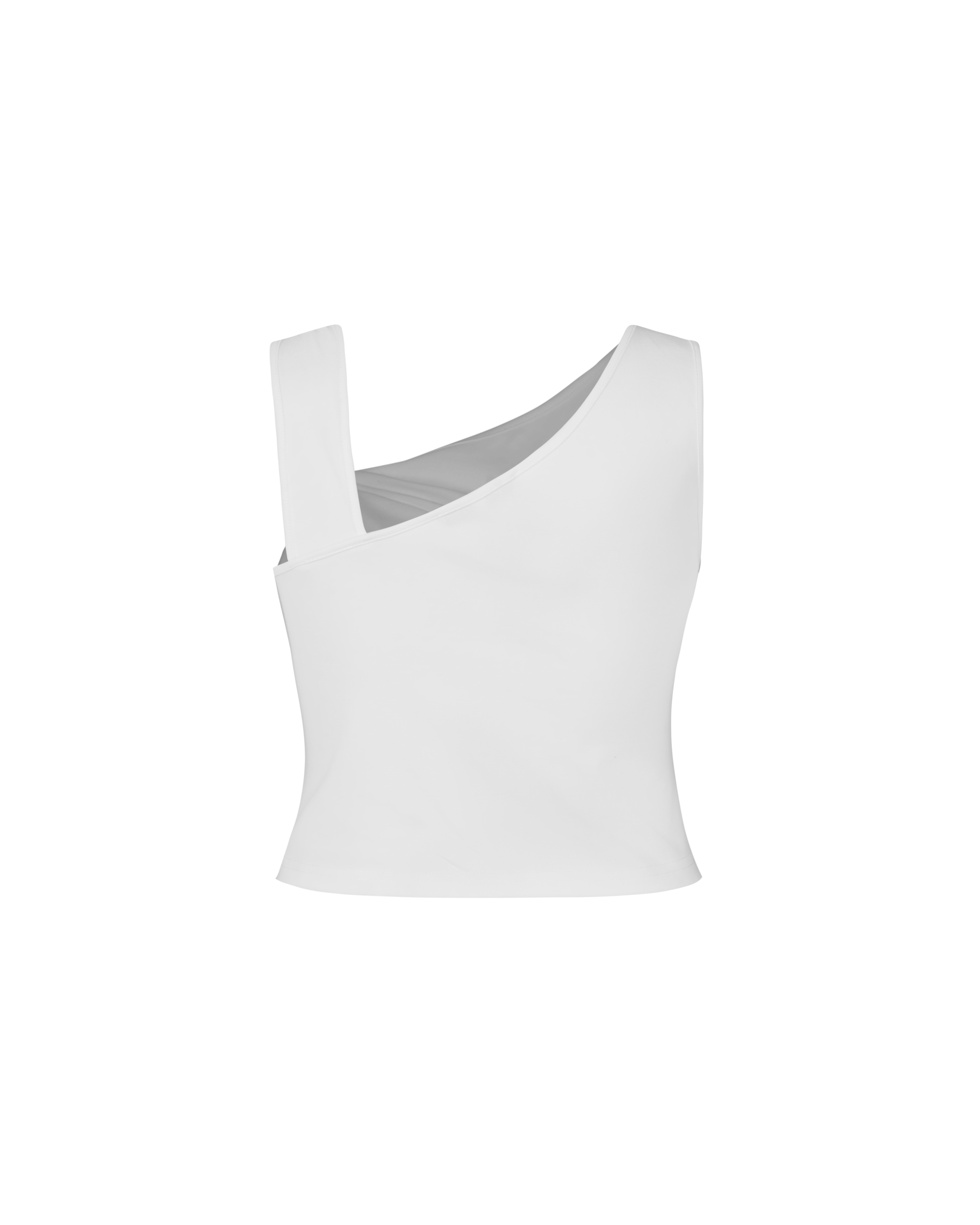 Knot So Simple Asymmetrical Crop Top in White