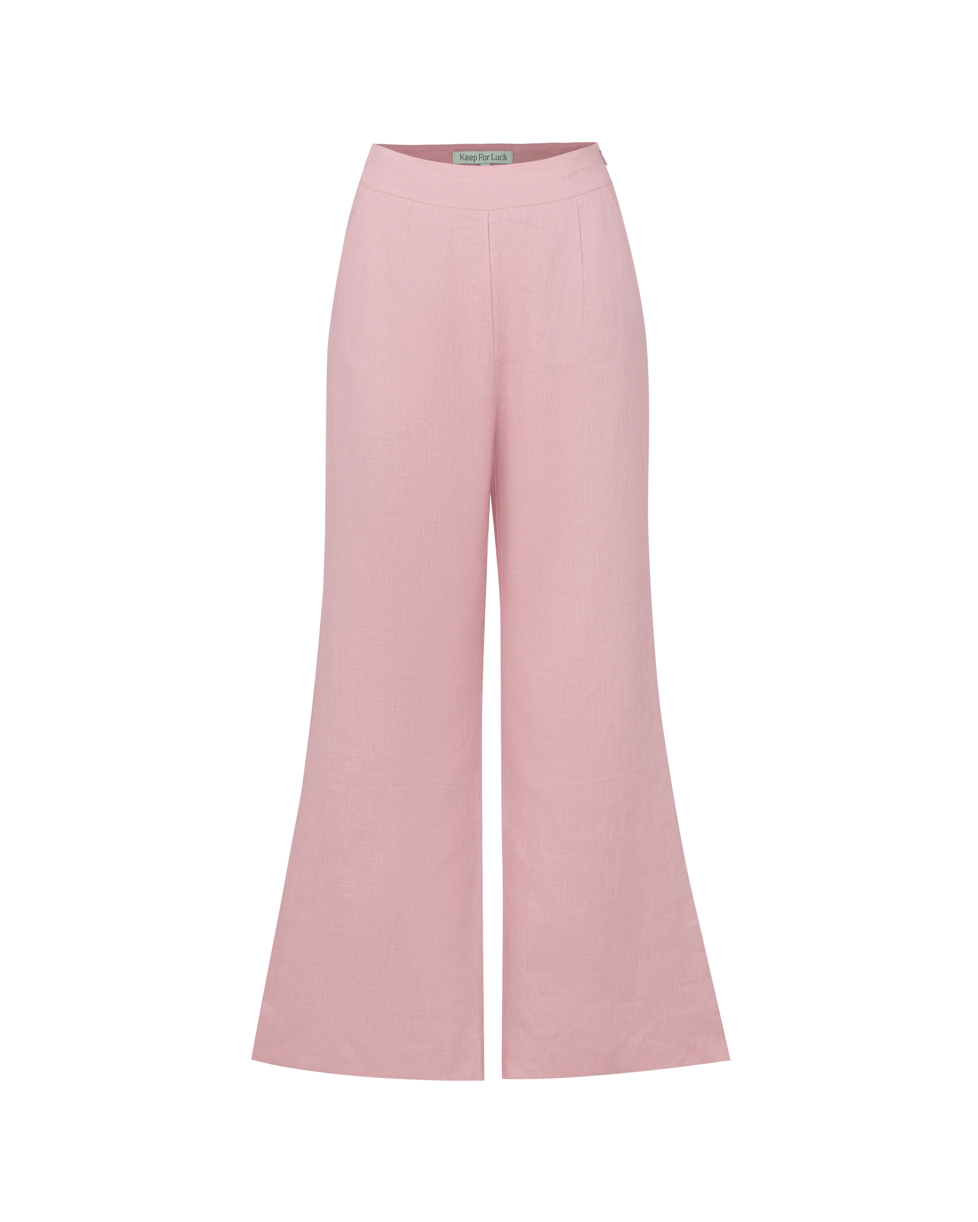 Go with the Flare Linen Pants in Rose Pink