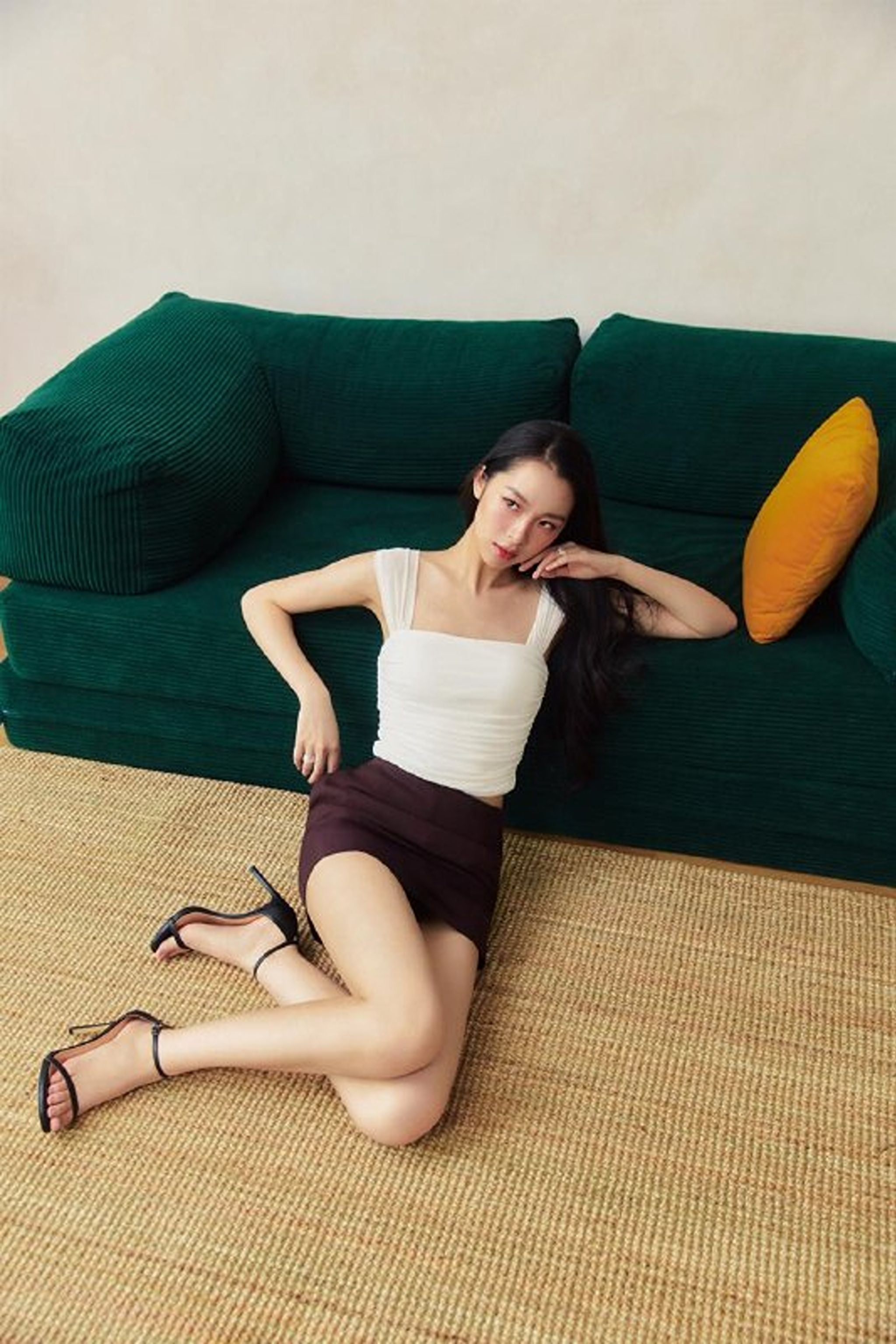 First-Pick Tailored High Waist A-Line Skorts in Coffee