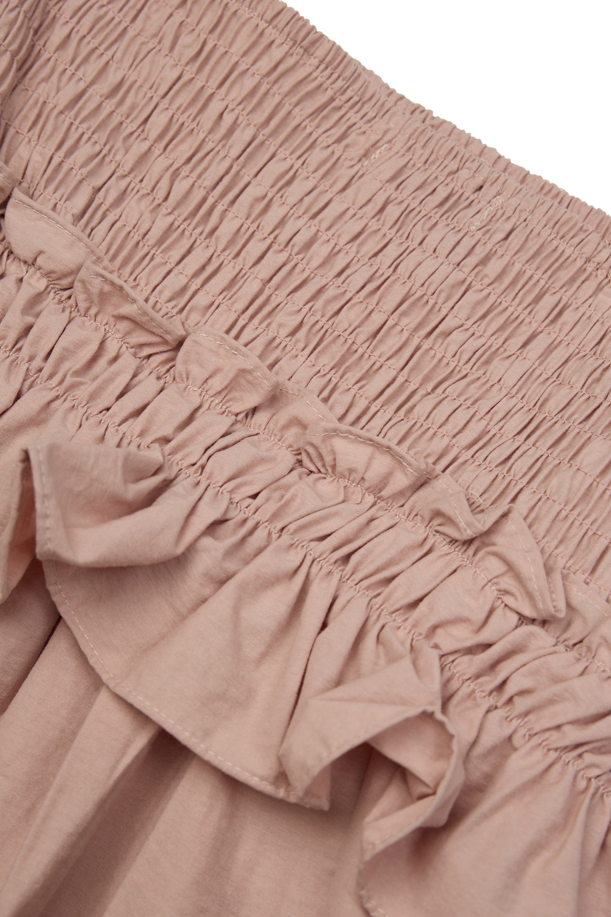 Buttercup Smocked Ruffle Babydoll Dress in Dusty Pink