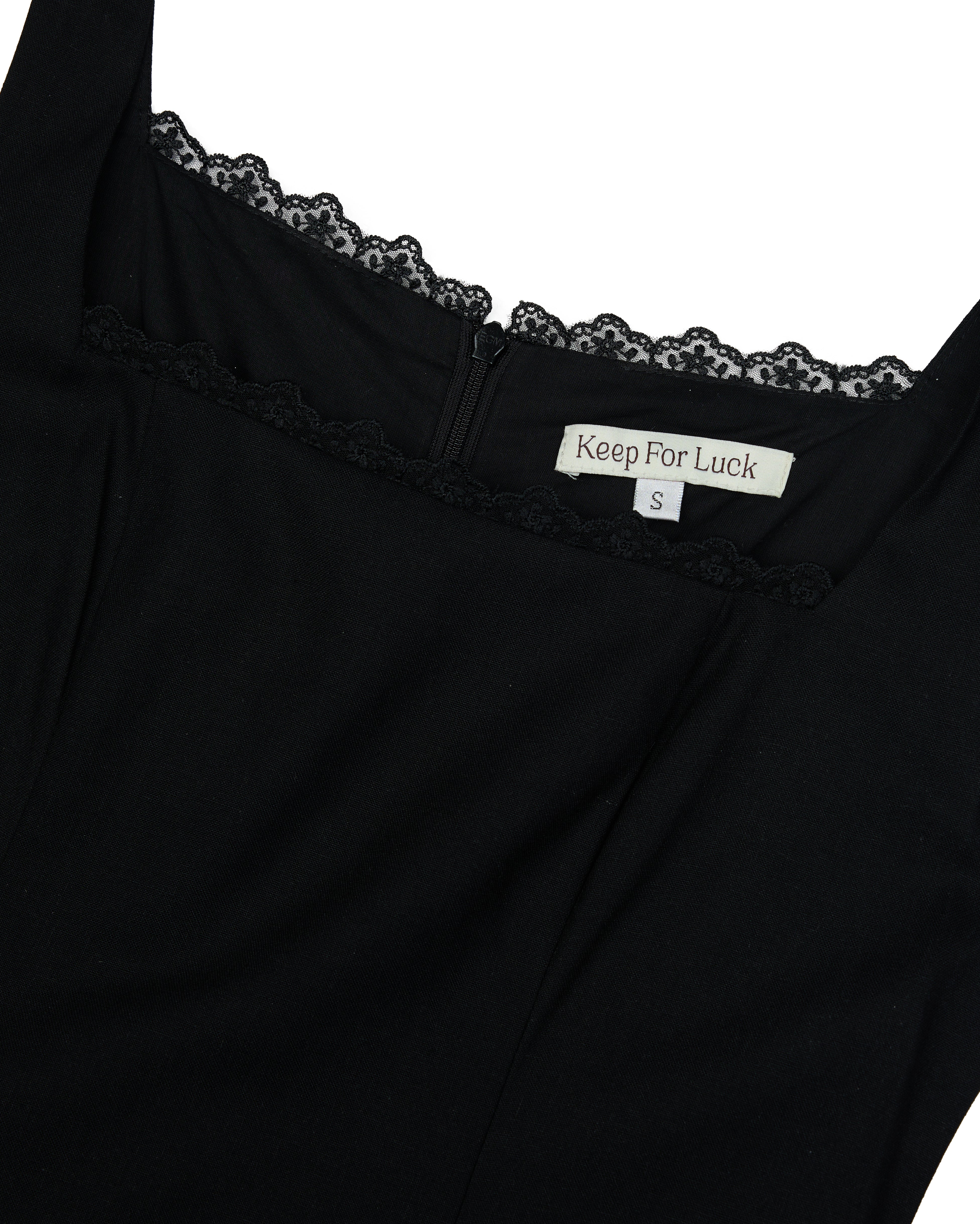 On A Whim Linen A-Line Mini Dress in Black