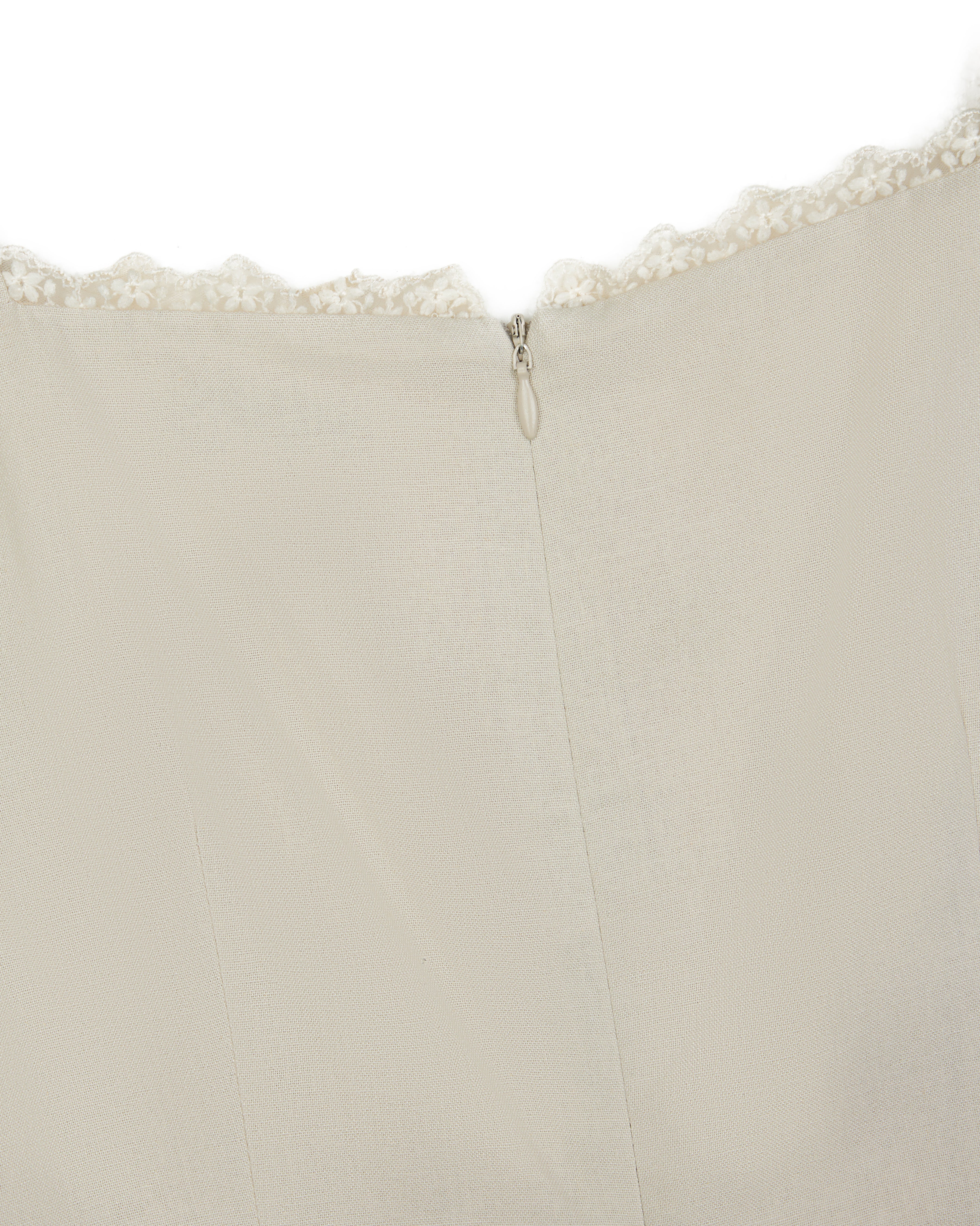 On A Whim Linen A-Line Mini Dress in Cream