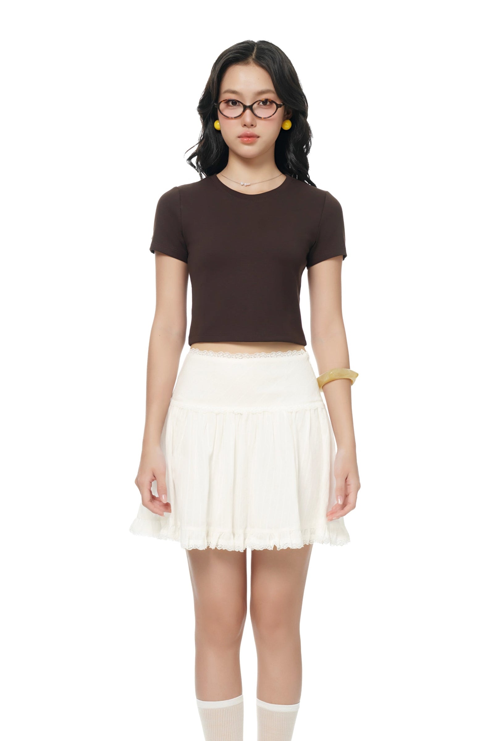 Lucky Streak Everyday Baby Tee in Mocha