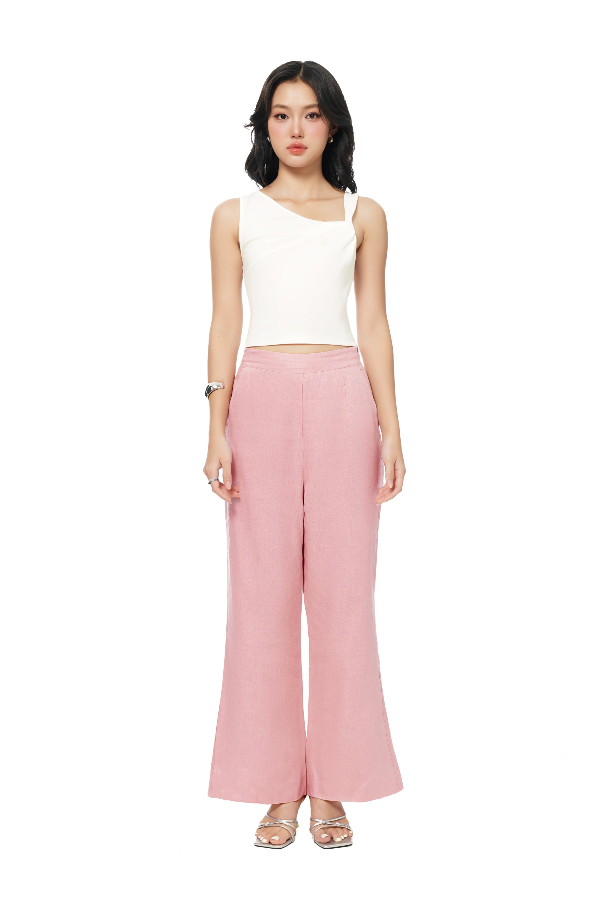 Knot So Simple Asymmetrical Crop Top in White