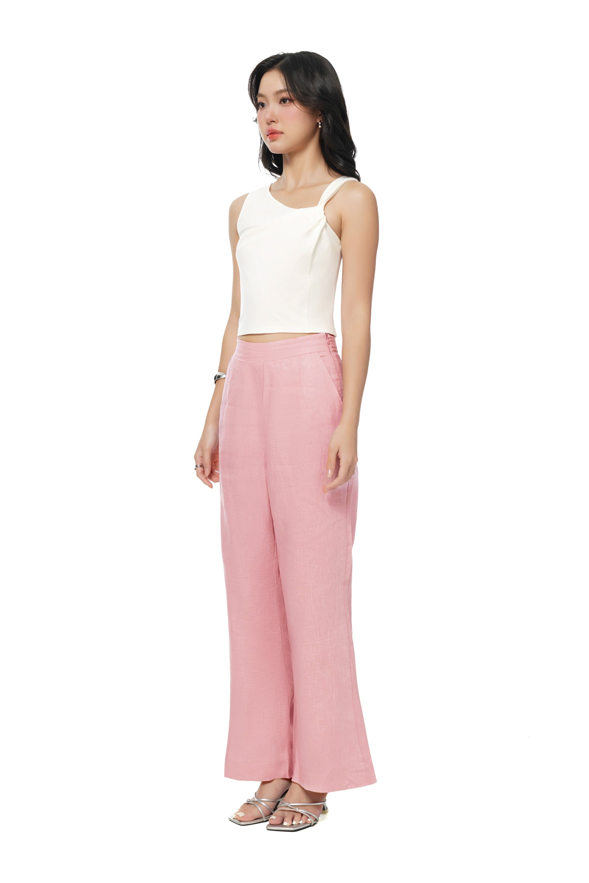 Knot So Simple Asymmetrical Crop Top in White