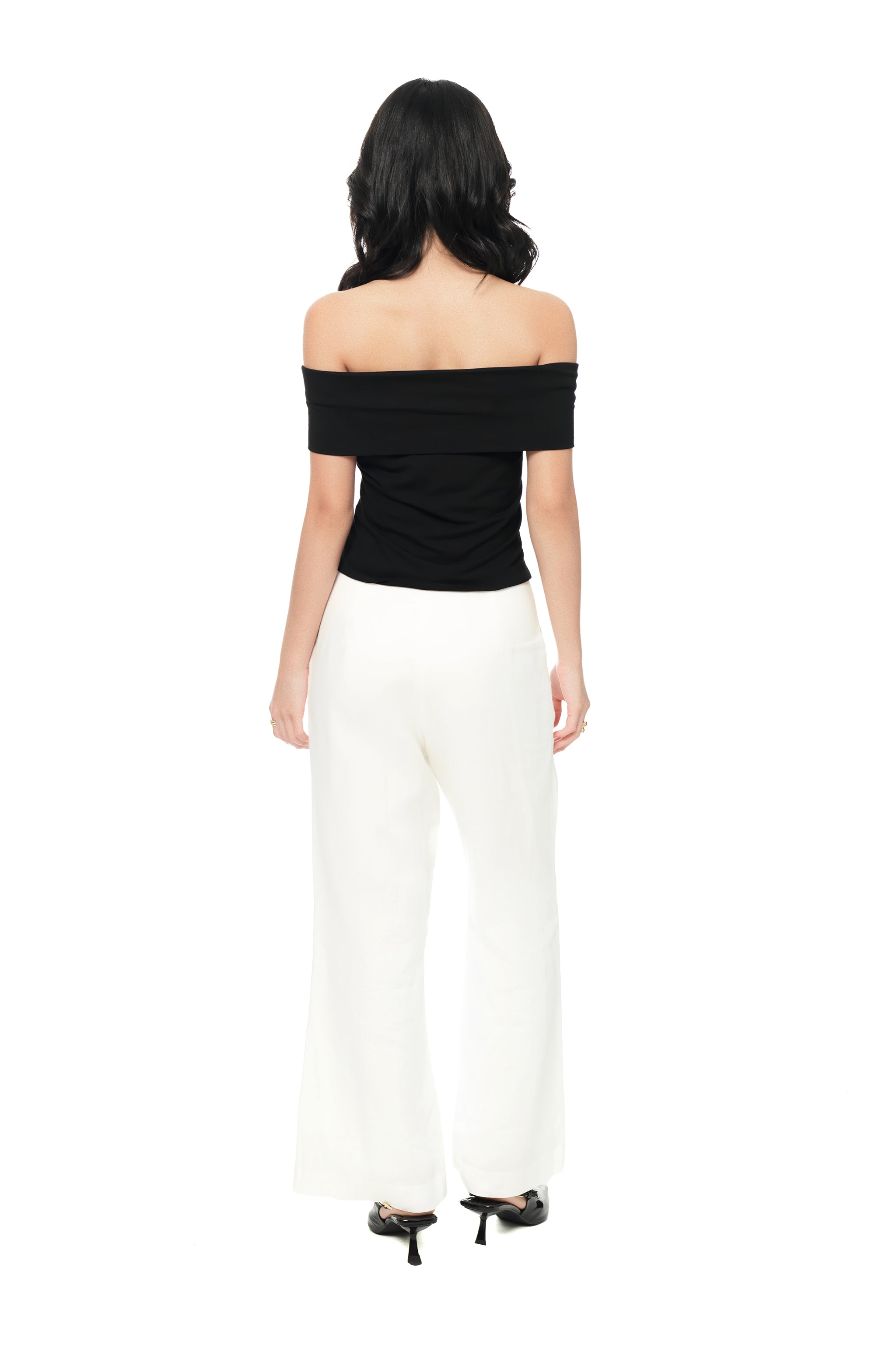 Martini Two-Way Off-shoulder Top in Black