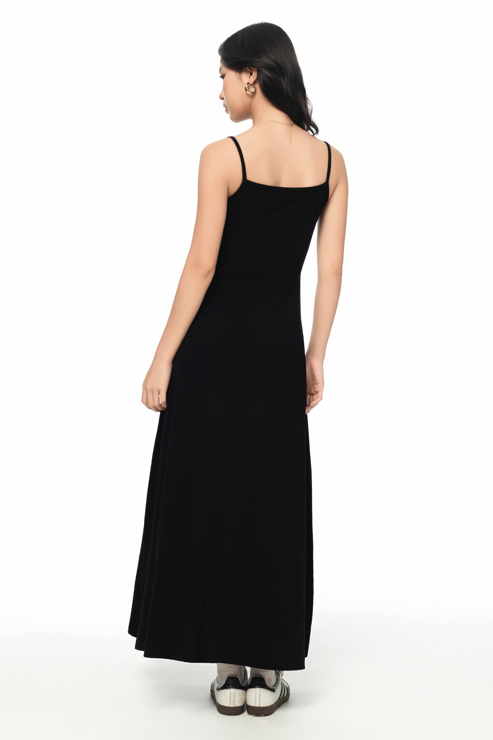 Residential Slip-on Maxi Dress in Black