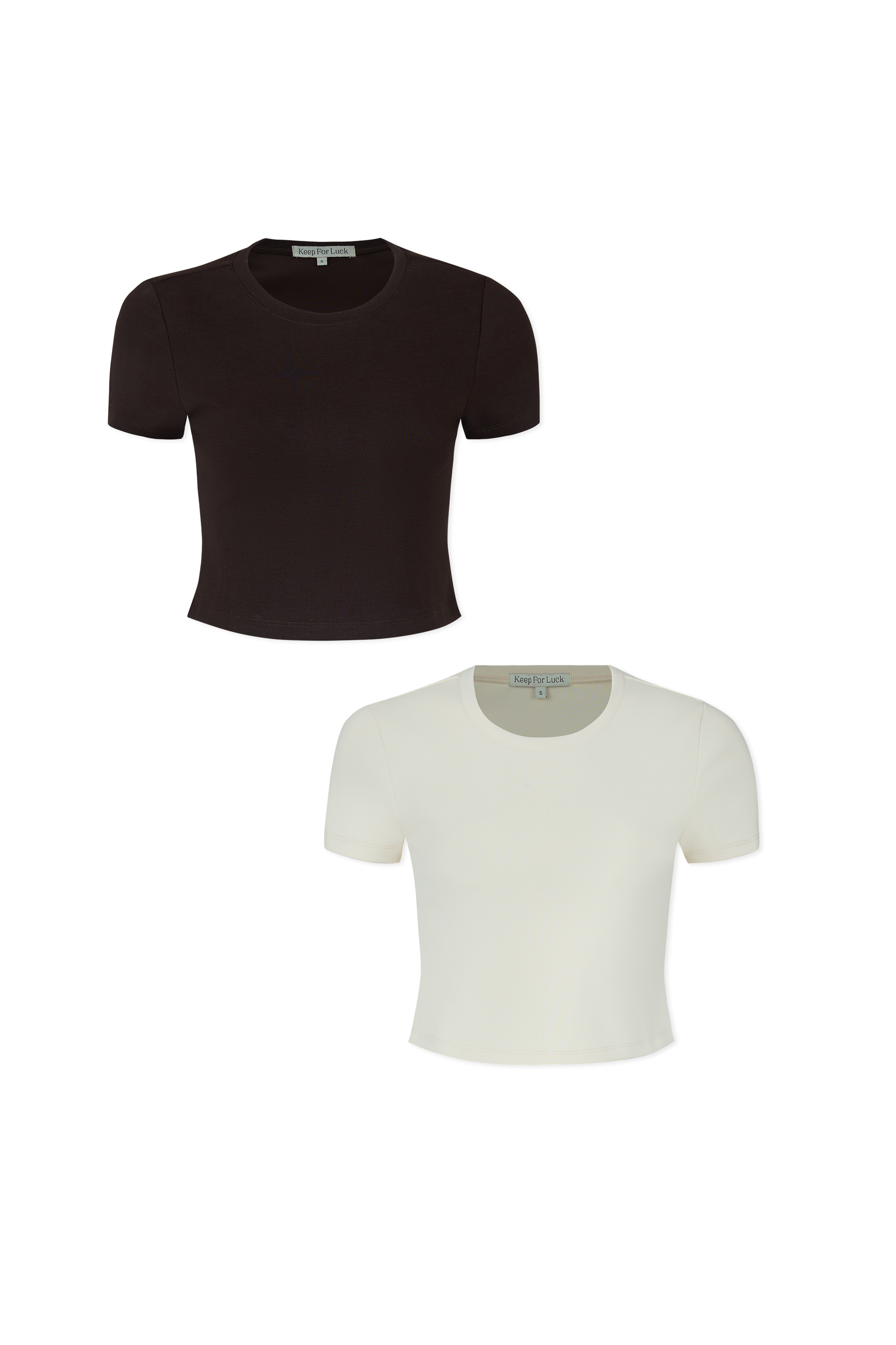 [BUNDLE SET] Lucky Streak Everyday Baby Tee in Almond & Mocha