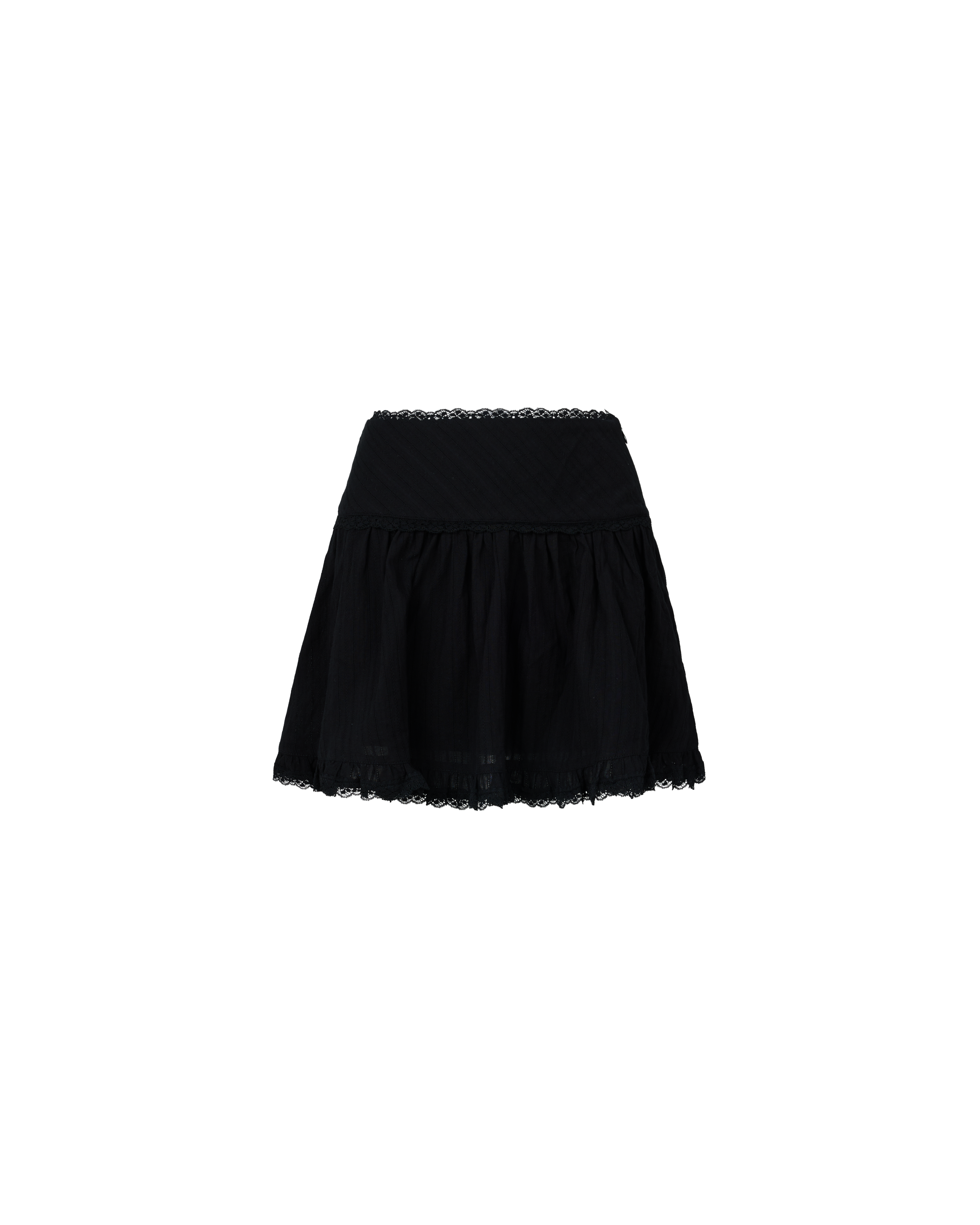 Play Fair Lace Trim A-line Skorts in Black
