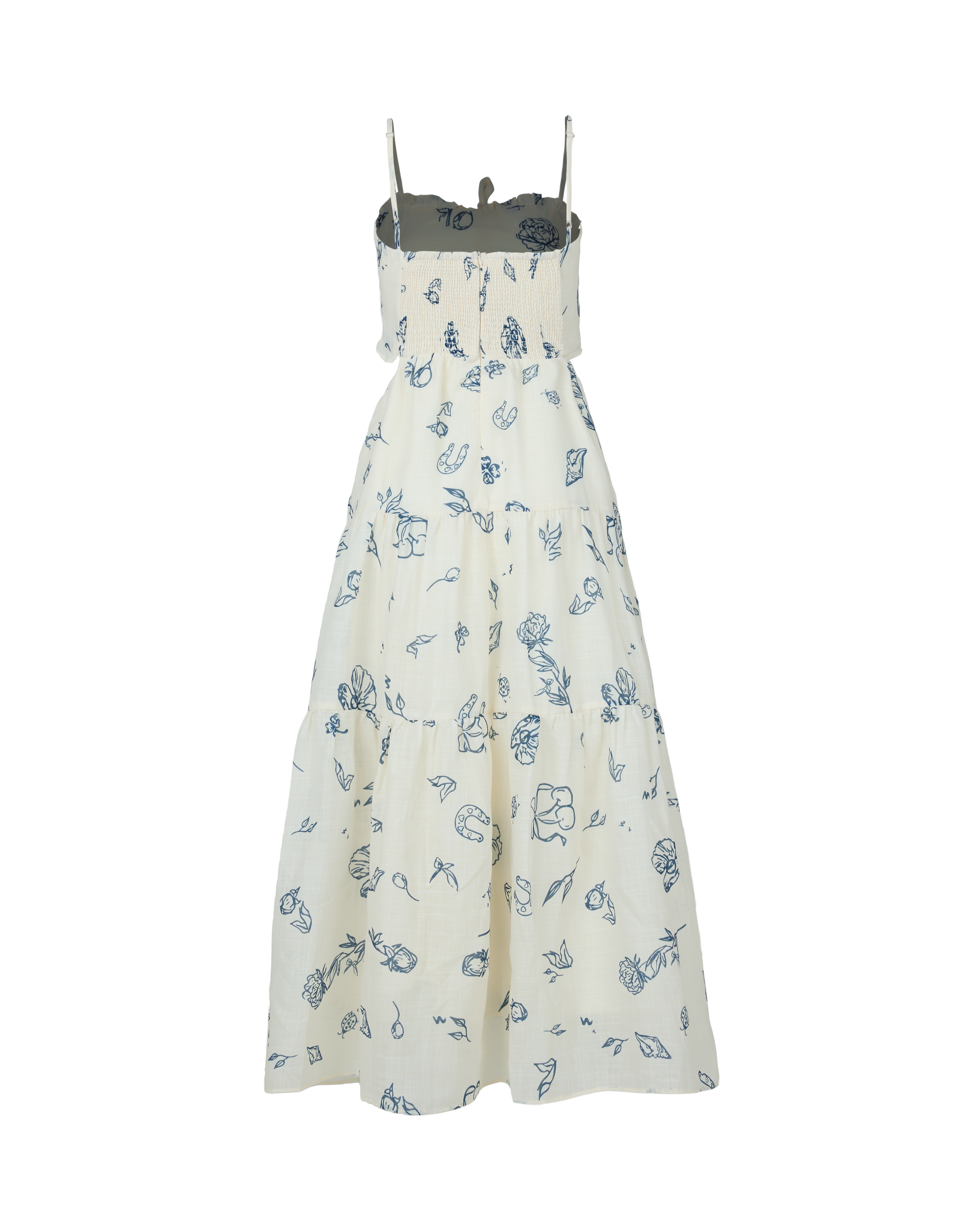 Quiet Chatter Maxi Cut-out Dress in Lucky