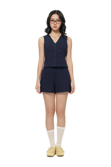 [BUNDLE SET] Soft Spot Top & Short Notice Shorts in Navy