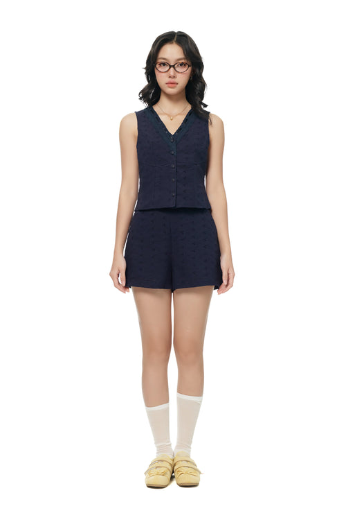 [BUNDLE SET] Soft Spot Top & Short Notice Shorts in Navy